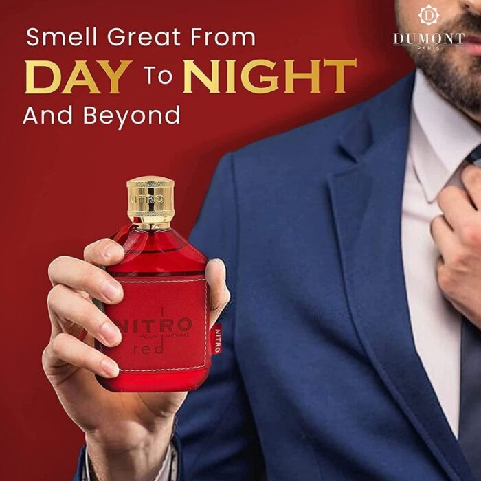 ⁦عطر نيترو ريد (الأحمر) من ديمونت للرجال سعة 100 مل - Nitro Red Pour Homme EDP By Dumont For Men 100ml⁩ - الصورة ⁦9⁩