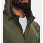 ⁦جاكيت أندر آرمرانستوببال ضد الماء للرجال لون زيتي- Under Armour Men's Unstoppable Jacket⁩ - الصورة ⁦4⁩