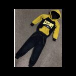 بجامه ولادي فيليز خميل مع طاقية لون أسود وأصفر