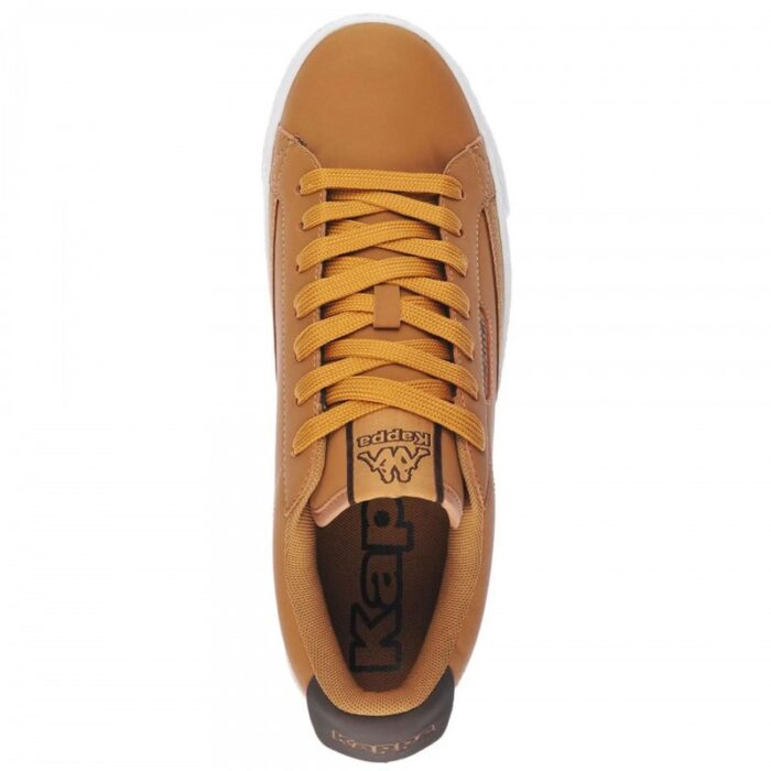 ⁦Kappa Mens' Logo Astrid 5 Shoes-حذاء كابا لوجو استريد 5 للرجال لون عسلي ونعل أبيض⁩ - الصورة ⁦3⁩