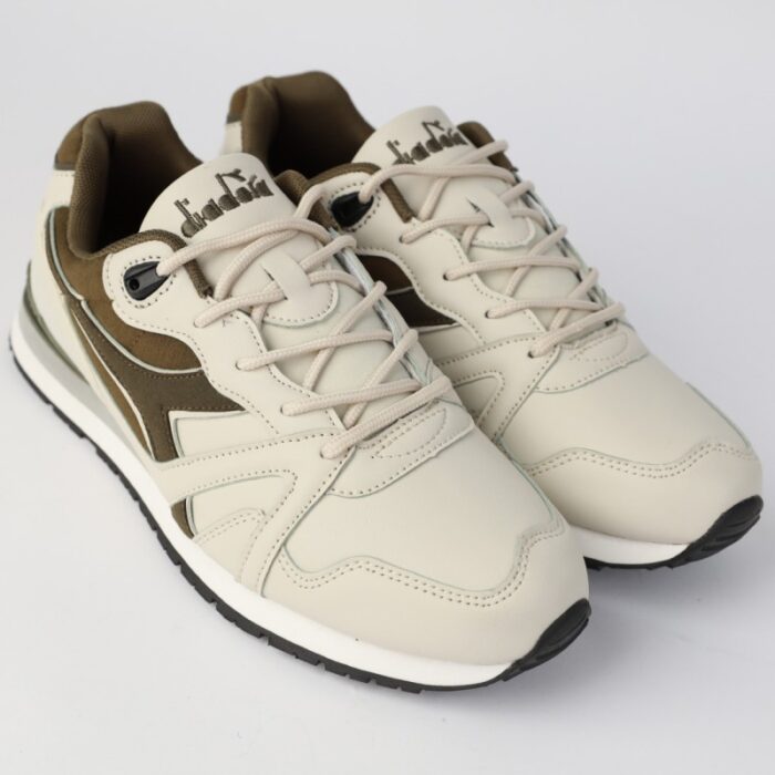 ⁦حذاء ديادورا إليراز للرجال لون طحيني وزيتي ونعل أبيض - Diadora Men's Eliraz Shoes⁩ - الصورة ⁦2⁩