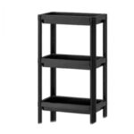 ⁦رف بلاستيك 3 طبقات لون أسود⁩ - الصورة ⁦3⁩