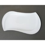 ⁦صحن بورسلان لون أبيض قياس 27.5*14.5 سم⁩ - الصورة ⁦2⁩