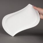 ⁦صحن بورسلان لون أبيض قياس 27.5*14.5 سم⁩ - الصورة ⁦6⁩