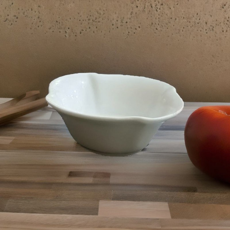 ⁦زبدية بورسلان حجم صغير لون أبيض قياس 11*11*4.5 سم⁩ - الصورة ⁦1⁩