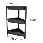 ⁦زاوية بلاستيك لون أسود 3 طبقات⁩ - الصورة ⁦3⁩