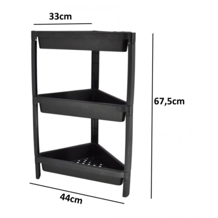 ⁦زاوية بلاستيك لون أسود 3 طبقات⁩ - الصورة ⁦3⁩
