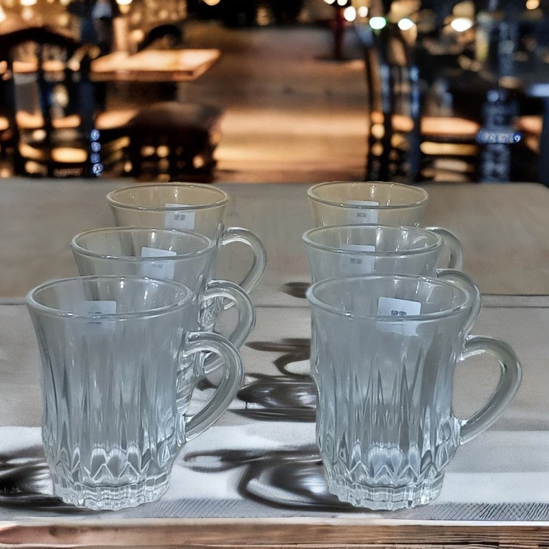 ⁦طقم كاسات شاي شفافة عدد 6 سعة 250 ملل⁩ - الصورة ⁦1⁩