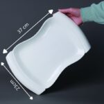 جاط بورسلان ثقيل لون أبيض قياس 32*22 سم