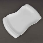 ⁦جاط بورسلان ثقيل لون أبيض قياس 32*22 سم⁩ - الصورة ⁦2⁩