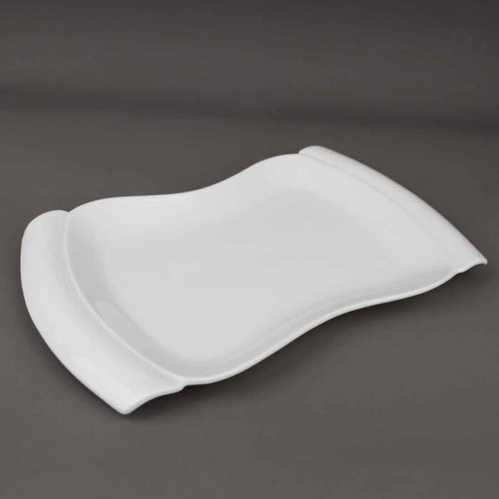 ⁦جاط بورسلان ثقيل لون أبيض قياس 32*22 سم⁩ - الصورة ⁦3⁩