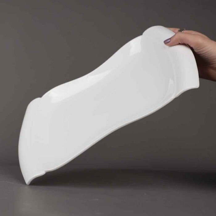 ⁦جاط بورسلان ثقيل لون أبيض قياس 32*22 سم⁩ - الصورة ⁦4⁩