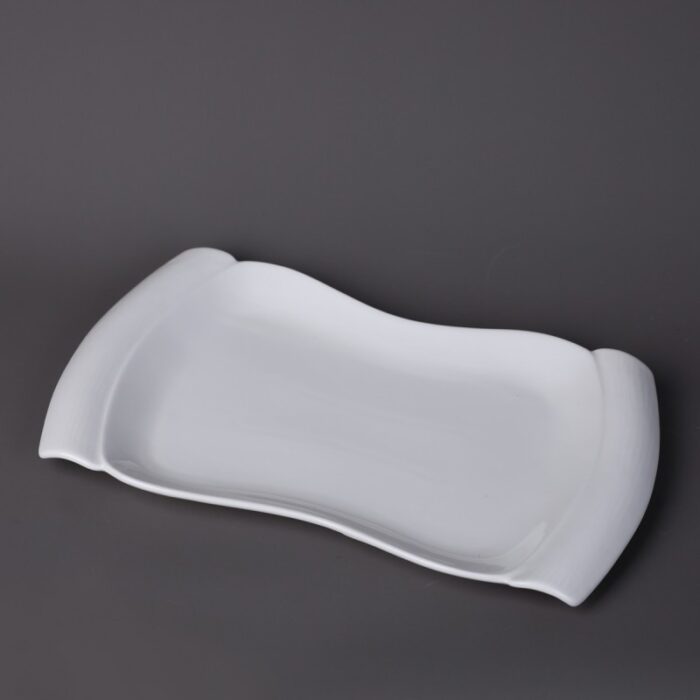 ⁦جاط بورسلان ثقيل لون أبيض قياس 32*22 سم⁩ - الصورة ⁦6⁩