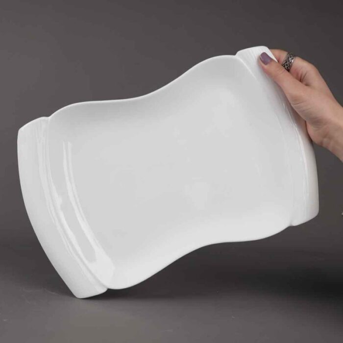 ⁦جاط بورسلان ثقيل لون أبيض قياس 32*22 سم⁩ - الصورة ⁦8⁩