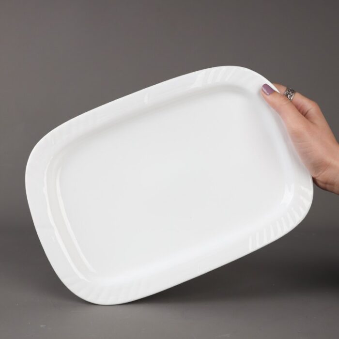 ⁦جاط بورسلان ثقيل حجم وسط لون أبيض قياس 30*20.8 سم⁩ - الصورة ⁦3⁩