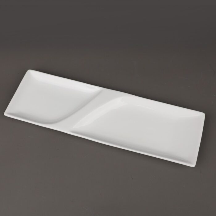 ⁦صحن بورسلان مقسم قسمين للمخللات والفواكه المجففة⁩ - الصورة ⁦6⁩