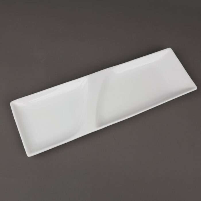 ⁦صحن بورسلان مقسم قسمين للمخللات والفواكه المجففة⁩ - الصورة ⁦7⁩