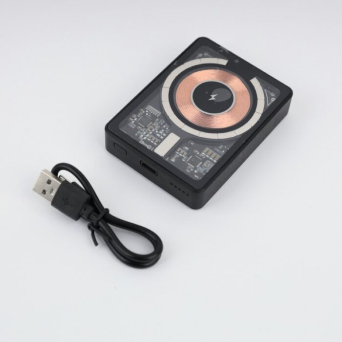 ⁦شاحن مغناطيسي قوة 20 واط من 9 برو -9Pro Transparent Power 5,000 Magsafe⁩ - الصورة ⁦3⁩