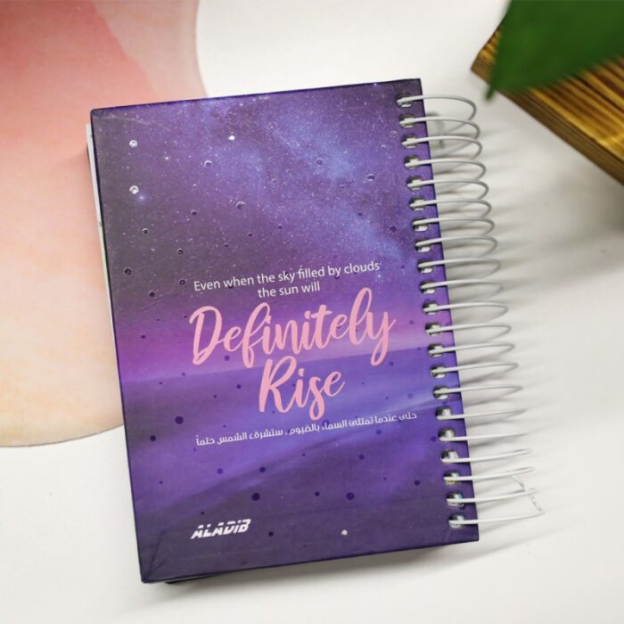 ⁦دفتر رسم سلك حلزوني صغيرتصميم زهور حجم 9.5×13.5سم⁩ - الصورة ⁦6⁩