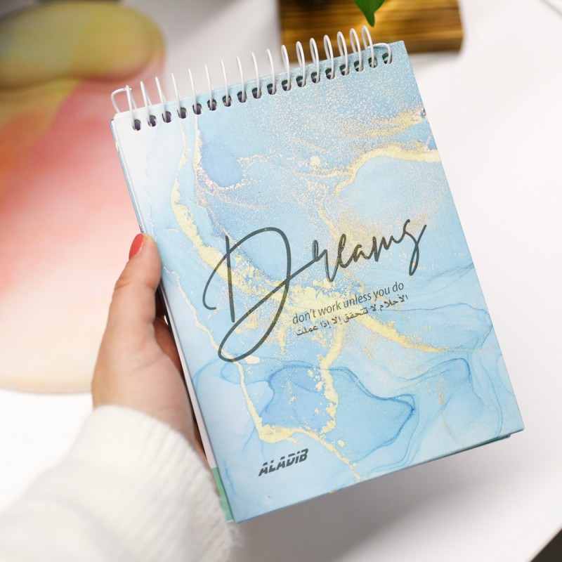 ⁦كشكول سلك هار كفرحلزوني حجم 12×17 سم⁩ - الصورة ⁦1⁩