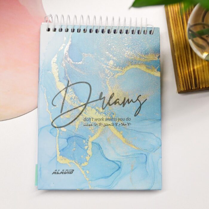 ⁦كشكول سلك هار كفرحلزوني حجم 12×17 سم⁩ - الصورة ⁦5⁩