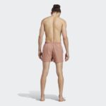 ⁦شورت اديداس ادي كلر ثلاث خطوط للرجال لون بني فاتح -adidas Mens' Originals Adicolor 3-Stripes Swim Shorts - Brown⁩ - الصورة ⁦4⁩