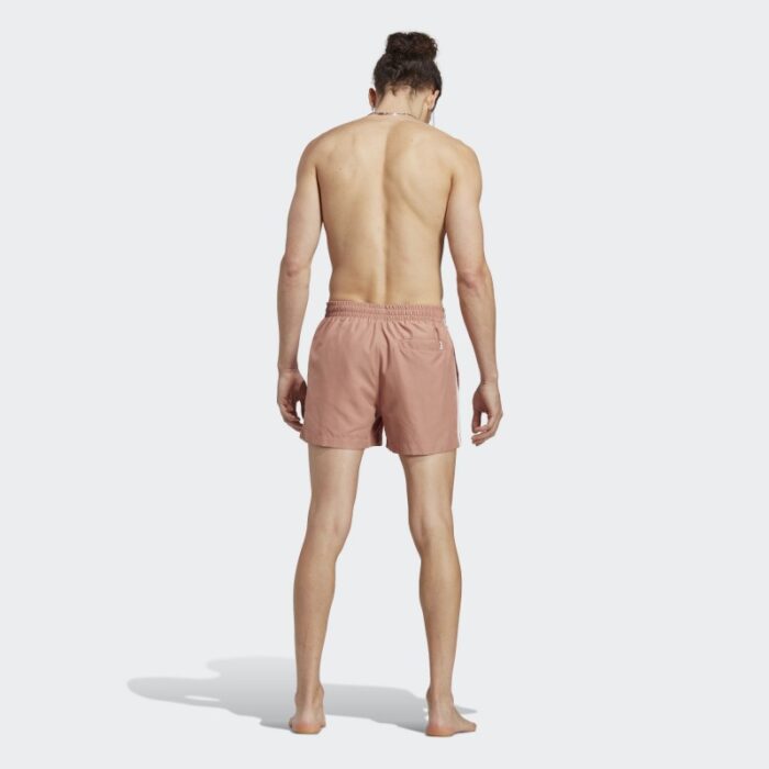 شورت اديداس ادي كلر ثلاث خطوط للرجال لون بني فاتح -adidas Mens' Originals Adicolor 3-Stripes Swim Shorts - Brown - Image 4