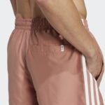 ⁦شورت اديداس ادي كلر ثلاث خطوط للرجال لون بني فاتح -adidas Mens' Originals Adicolor 3-Stripes Swim Shorts - Brown⁩ - الصورة ⁦7⁩