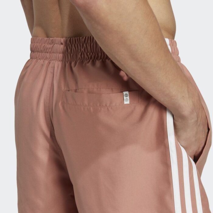 شورت اديداس ادي كلر ثلاث خطوط للرجال لون بني فاتح -adidas Mens' Originals Adicolor 3-Stripes Swim Shorts - Brown - Image 7