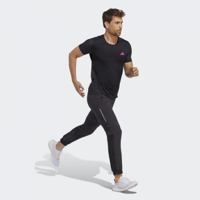 ⁦تيشيرت اديداس ادي زيرو للرجال لون أسود- adidas Mens' Adizero Tee - Black⁩ - الصورة ⁦6⁩