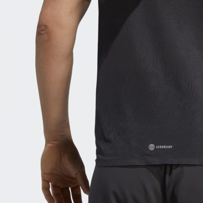 ⁦تيشيرت اديداس ادي زيرو للرجال لون أسود- adidas Mens' Adizero Tee - Black⁩ - الصورة ⁦8⁩