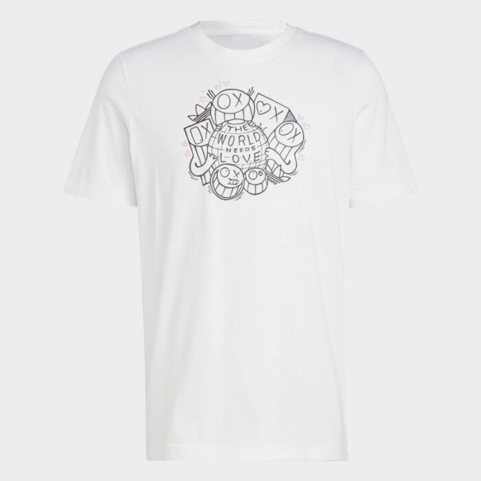 ⁦تيشيرت اديداس اكس اندري للرجال لون أبيض- adidas Mens' Originals x André Saraiva Tee - White⁩ - الصورة ⁦2⁩