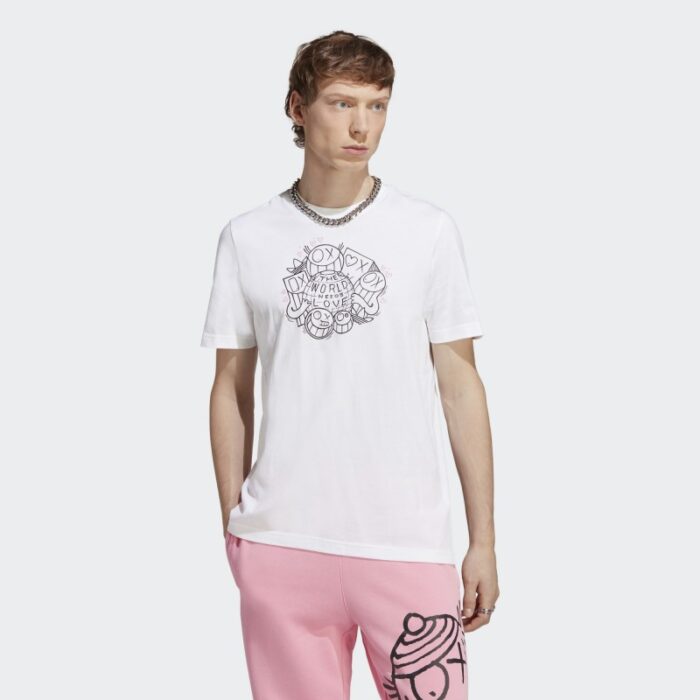 ⁦تيشيرت اديداس اكس اندري للرجال لون أبيض- adidas Mens' Originals x André Saraiva Tee - White⁩ - الصورة ⁦3⁩