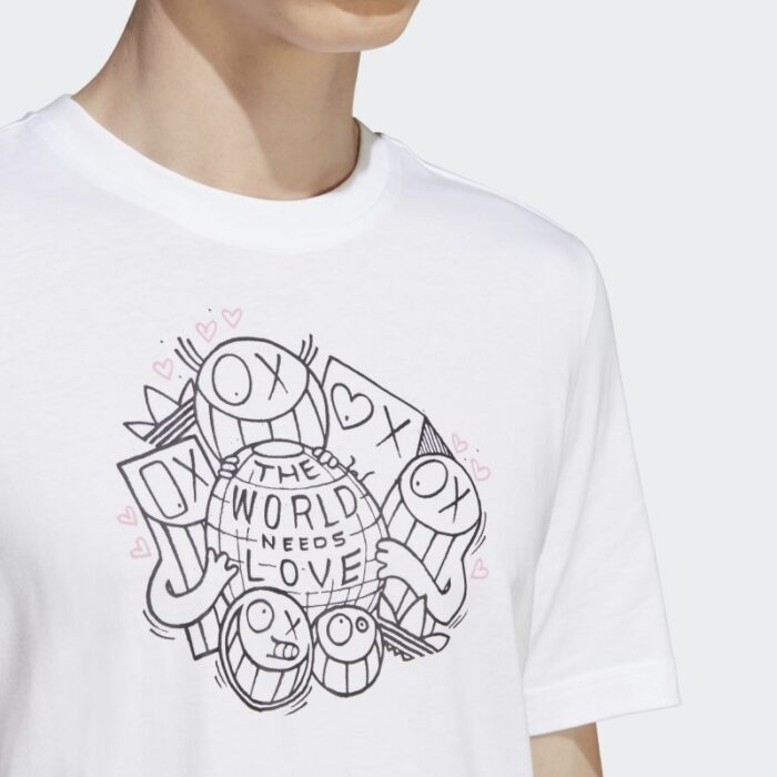 ⁦تيشيرت اديداس اكس اندري للرجال لون أبيض- adidas Mens' Originals x André Saraiva Tee - White⁩ - الصورة ⁦7⁩