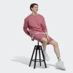 ⁦شورت اديداس فرينش تيري للرجال لون زهري غامق- adidas Mens ALL SZN French Terry Shorts - Pink⁩ - الصورة ⁦4⁩