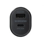 ⁦شاحن سامسونج للسيارة بمنفذين أصلي لون أسود- Samsung Super Fast Dual Car Charger With USB-C⁩ - الصورة ⁦4⁩