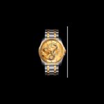 ساعة رجالية لون ذهبي وفضي من ماركة SKMEI