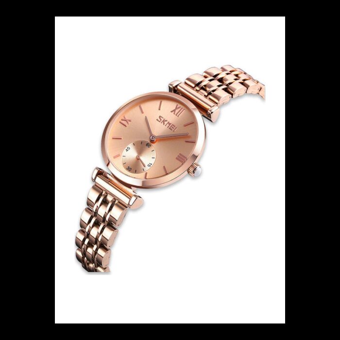 ⁦ساعة رجالية لون ذهبي من ماركة SKMEI⁩ - الصورة ⁦3⁩