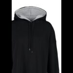 ⁦بلوزة تركية صوف رياضي بقصة واسعة للنساء لون رمادي وأسود⁩ - الصورة ⁦6⁩