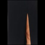 ⁦تنورة طويلة تركي ماكسي بخصر مرتفع للنساء لون أسود⁩ - الصورة ⁦2⁩