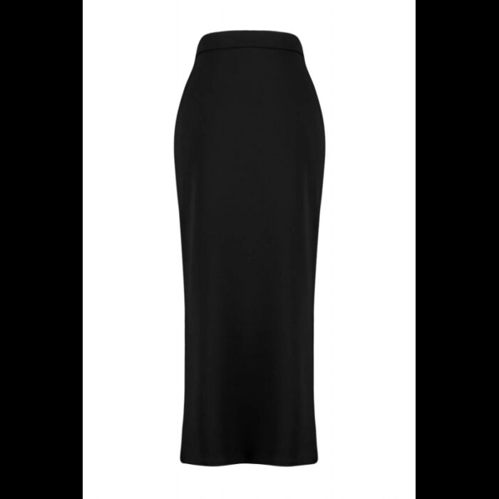 ⁦تنورة طويلة تركي ماكسي بخصر مرتفع للنساء لون أسود⁩ - الصورة ⁦6⁩