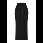 ⁦تنورة طويلة تركي ماكسي بخصر مرتفع للنساء لون أسود⁩ - الصورة ⁦6⁩