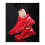 حذاء رياضي نسيج خفيف للرجال لون أحمر