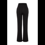 ⁦بنطلون تركي بقصة مستقيمة وخصر عالي  للنساء لون أسود⁩ - الصورة ⁦5⁩