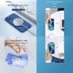 ⁦شاحن لاسلكي لأجهزة آبل مغ سيف 15 وات من ياسيدو لون أبيض-Yesido DS10 Magsafe Charger Compatible 5W / 7.5W / 10W 15W⁩ - الصورة ⁦2⁩