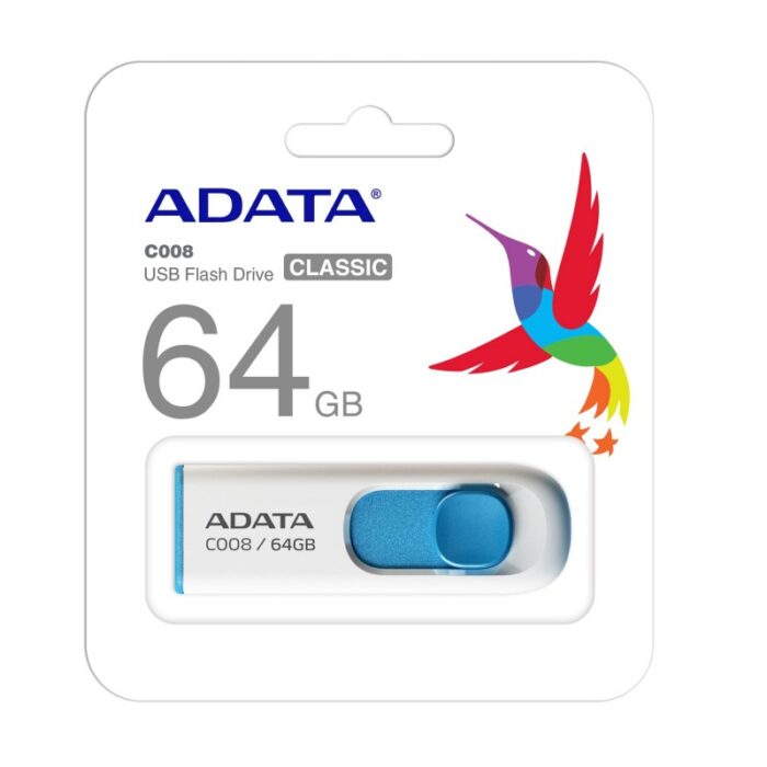 10329738_67db93e577829 فلاش ميموري من ايه داتا سعة 64 جيجا- ADATA 64GB Capless Sliding USB Flash Drive - الصورة 1