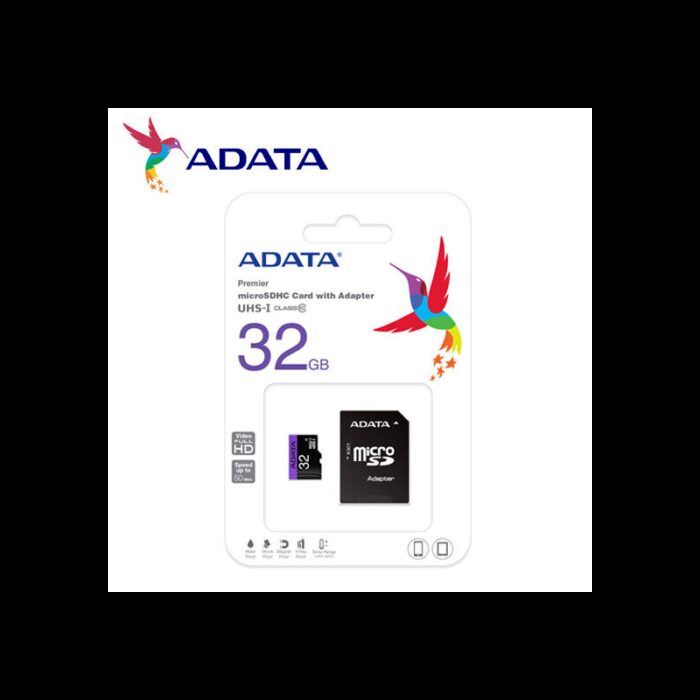 ⁦بطاقة ذاكرة من ايه داتا سعة 32 جيجا- ADATA 32GB Premier microSDXC UHS-I / Class 10 V10 A1 Memory Card with SD Adapte⁩ - الصورة ⁦2⁩