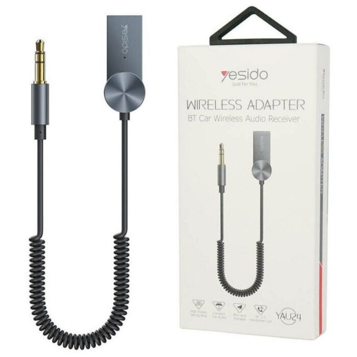 10329745_67db93f9834d6 كابل سيارة من يسيدو-YESIDO YAU24 Wireless Adapter BT Car Audio Receiver - الصورة 1