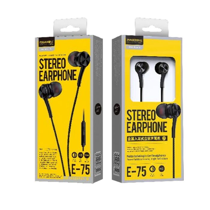 10329747_67db93ff03a84 سماعة اذن سلكية من بافاريل لون أسود- Pavareal PA-E75 Stereo Earphones - الصورة 1