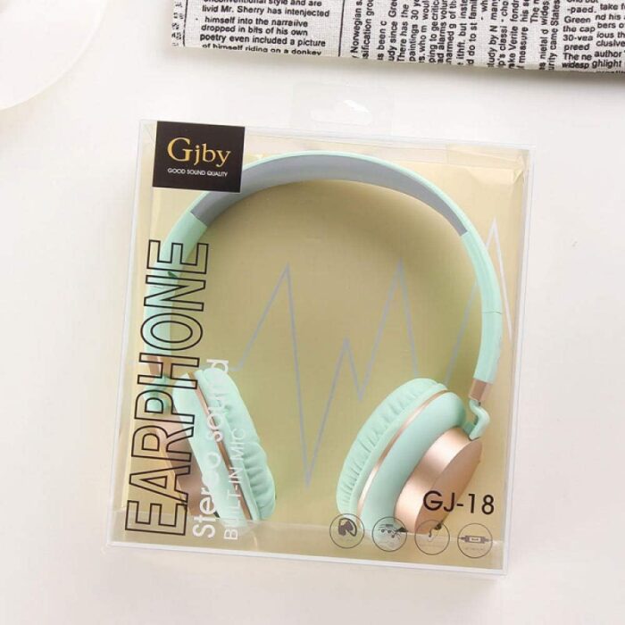 ⁦سماعة رأس سلكية من جيبي بألوان مختلفة-GJBY GJ18 Earphone Headphone⁩ - الصورة ⁦2⁩